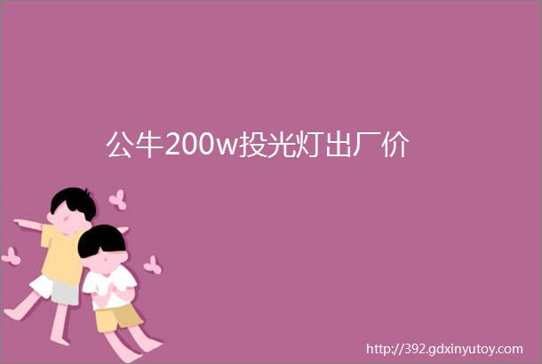 公牛200w投光灯出厂价