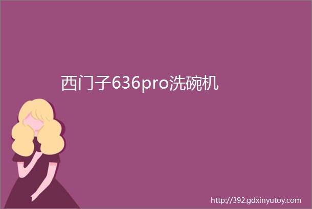 西门子636pro洗碗机