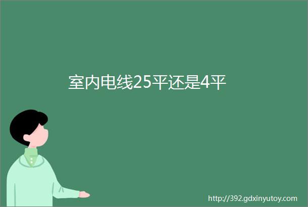 室内电线25平还是4平