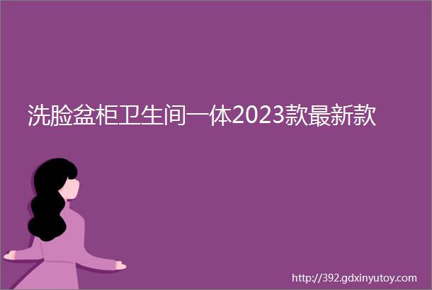 洗脸盆柜卫生间一体2023款最新款