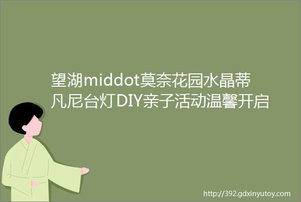 望湖middot莫奈花园水晶蒂凡尼台灯DIY亲子活动温馨开启