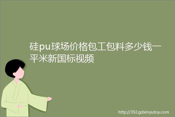 硅pu球场价格包工包料多少钱一平米新国标视频