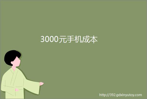 3000元手机成本