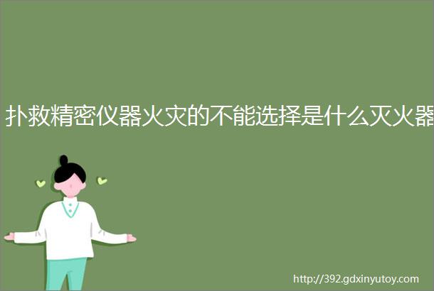 扑救精密仪器火灾的不能选择是什么灭火器