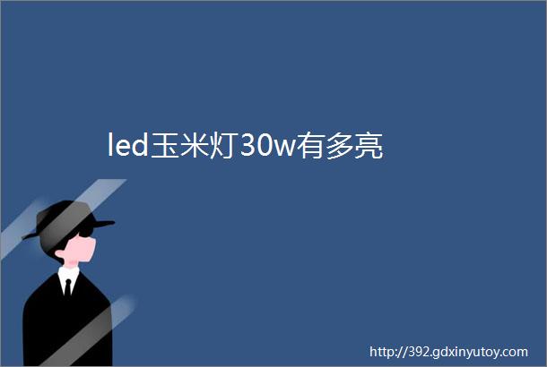 led玉米灯30w有多亮