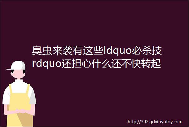 臭虫来袭有这些ldquo必杀技rdquo还担心什么还不快转起来