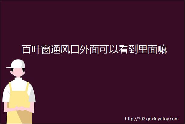 百叶窗通风口外面可以看到里面嘛