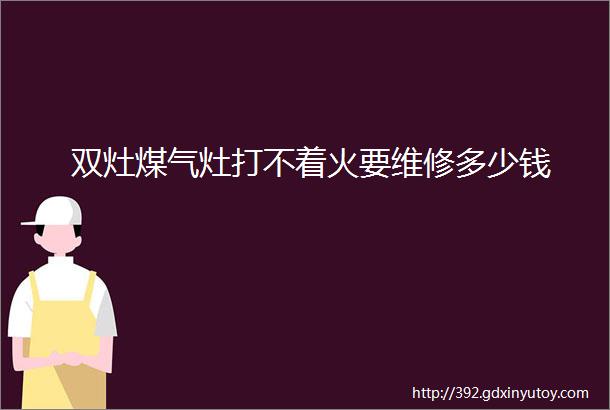 双灶煤气灶打不着火要维修多少钱