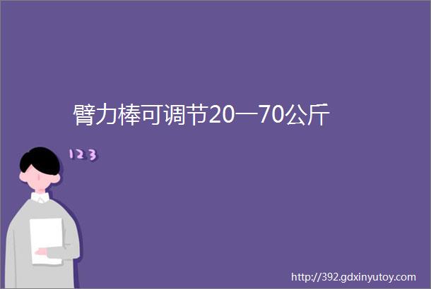 臂力棒可调节20一70公斤