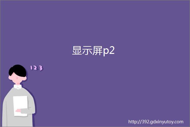 显示屏p2