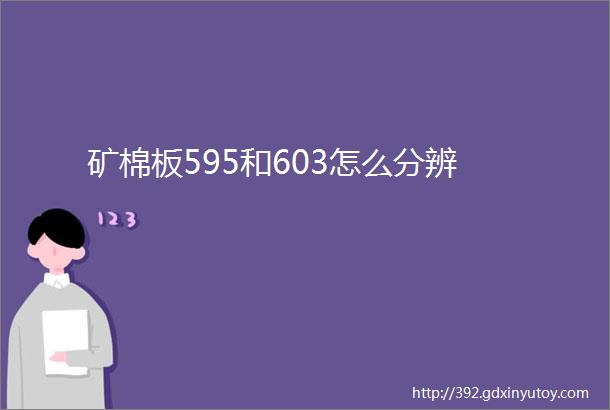 矿棉板595和603怎么分辨