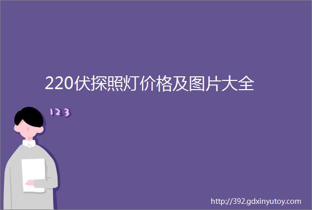 220伏探照灯价格及图片大全