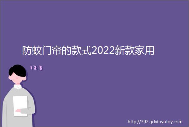 防蚊门帘的款式2022新款家用