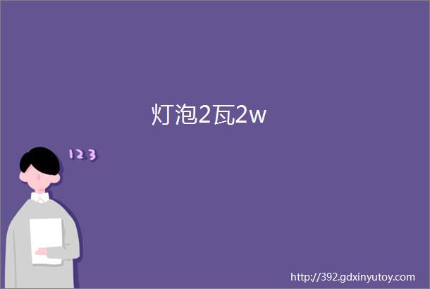 灯泡2瓦2w